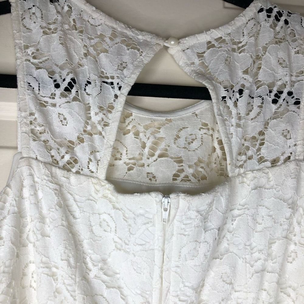 BCX White Lace and Red Fit and Flare Dress NWT - Picture 6 of 16